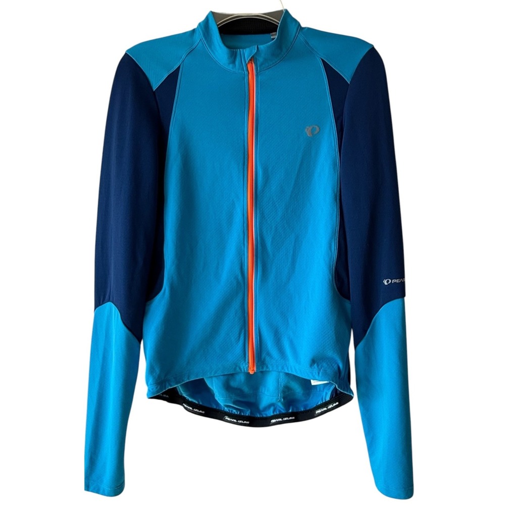 Pearl Izumi Pro Select Men's Long Sleeve Cycling Jersey Blue Sz M Full Zip